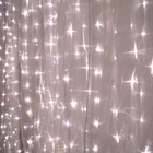 18ft X 9ft Clear Led Lights Organza Backdrop Curtain Photobooth Wedding Party