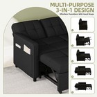 55  Sleeper Sofa Bed 3 In 1 Convertible Pull Out Futon Metal Frame Space Saver