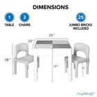 Kids Activity Table Set - 5 In 1 With Storage