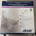 New Drive Raised Toilet Seat With Lid 4 Inch Height Not For Elongated Seats  