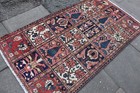 Vintage Hand Made Traditional Oriental Wool Red Pink Large Rug 184x100cm