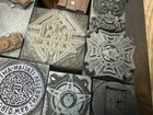 Lot Antique Vtg Advertising Printer Block Masonic Odd Fellows More Wood Metal