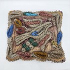 Antique Native American Iroquois Beaded Pin Cushion Pillow Bird Leaves 9x8 
