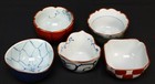 Japanese Arita-ware Colored Porcelain Small Bowls 5pcs