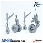 1 48 Av-8b Harrier Ii Plus Landing Gear W wheels Detail-up Part For Uma 48002
