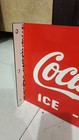 Coca Cola   Porcelian Enamel  Heavy Metal 18 X 10 Incehs With Flange Double Side