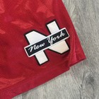 Vintage Barcode Shorts Mens Xl Red Mesh New York Patch Basketball Russia Baggy