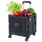 Collapsible Utility Trolley Lightweight Rolling Cart Travel   Shopping New