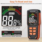 Proster Wood Moisture Meter Rechargeable Pinless Humidity Tester Wall Firewood