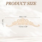 Long Wood Appliques Crown Motif For Cabinet Closet  11 8 X 3 1 Inch