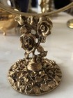 Vintage Matson Roses 24k Gold Plated Vanity Magnifying Mirror-read Description