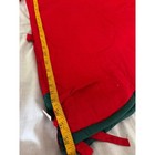 Vintage Quilted Christmas Tree Skirt Red Green Gold Ornaments Bells 58 Inch