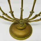 Antique Brass Menorah Tulips Stalks   Flower 7 Candle Holder Head 10  11  5  Korea