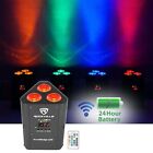 4  Rockville Rockwedge Led Rgbwa uv Rechargeable Battery Wireless Dmx Lights bag
