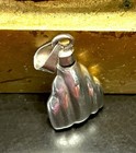 Vintage Mexico Swirled Ribbed Sterling Silver Perfume Bottle Vial Pendant Signed