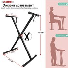 5 Core Keyboard Stand Piano Bench Set Adjustable Key Board Stands W Music Chair