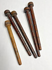 Five  5   Antique vtg   Industrial Wood Sewing Bobbins quills spindles spools