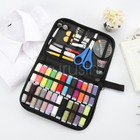 New 46pc Sewing Kit Measure Scissor Thimble Thread Needle Storage Box Travel Set