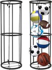Garage Ball Storage Rack - Wall-mounted Vertical Ball Holder For Basketball     