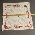 Vintage Harley Davidson Bandana handkerchief White Red Heart Flames
