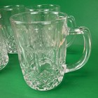 Vtg Boxed Diamond Cut Darby Manor Crystal Coffee Mugs cups Set Of 4 Nib