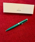 Rolex Green Twist Ballpoint Pen With Emerald Emblem     Refillable     Boxed Collect