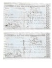 Two  2  Baltimore   Ohio Railroad Co  Stock Certificates Receipts - 1854