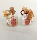 2 Rare Miniature Tru-blos Orange Blossom Perfume Glass Jug Bottle Florida Empty