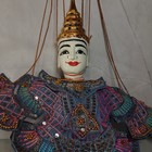 Vtg Burmese String Marionette Handmade Puppet Traditional Dress Myanmar 15   