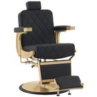Heavy Duty Vintage Barber Chair - Hydraulic Recline Salon Spa Equipment  Black  