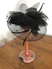 Women Fascinator Hat 20s 50s Feather Pillbox Hat Wedding Teas Party Mesh Veil