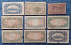 Lot Of 9 Vintage Egypt  Banknotes