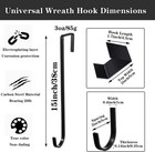 2 Pack 15  Long Over The Door Hanger Front Door Christmas Wreath Metal Hook Home