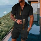 New Summer Polo Mens 2-piece Set Sweatsuit Short Sleeve T Shirts   Shorts Set
