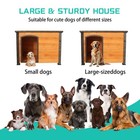 45 dog House Outdoor And Indoor Wooden Kennel  Winter Strap With Elevated Feet  