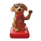 Solar Dancing Dog Toy Cute Dog Shape Car Dashboard Decor Durable