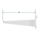8 Inch White Shelf Bracket For Slatwall - Pack Of 10