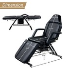 Adjustable Recliner Massage Table Facial Lash Bed Salon Tattoo Chair With Stool