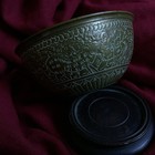 Apothecary Zam Cup Lion Antique Persian Arab Islam Art Handcarved Etched Bronze