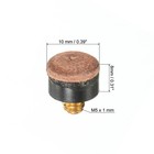 10pack 10mm Dia Screw-on Pool Cue Tip Replacement Billiard Stick Tips Brown