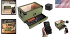 Klaro Matte Green Glass Top Cigar Humidor 70-100 Capacity Digital Hygrometer