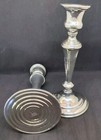 Pair Empire Usa Pewter Large Weighted Candlesticks 8    838