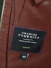 Charles Tyrwhitt Suit Men s 40s 34x27 Black Super 100 s Wool Pick Stitching