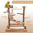 Bird Perch Play Stand Playground  Conure Parakeets Parrots Cockatiel Toys  Fo   
