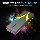 Sabrent Rocket Rgb Usb C 20gbps M 2 Sata nvme Ssd Enclosure  ec-rgbg 