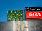 12 Beautiful Vintage Green Bakelite New Old Stock Crisloid Dice  Smaller  B-77
