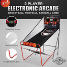 Lancaster 2 Player Electronic Arcade 3 In 1 Basketball  Football  Baseball Home 