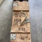 Vtg 1954  Empty 30 Cal Rifle Smoke Grenades Military Wood Shipping Crate Rare