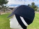 Cycling Winter Cap Black Wool Handmade In Usa
