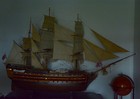 Rare  Huge 10 Ft Lighted Hms Victory Wood Sailing Ship Museum Quality Model
